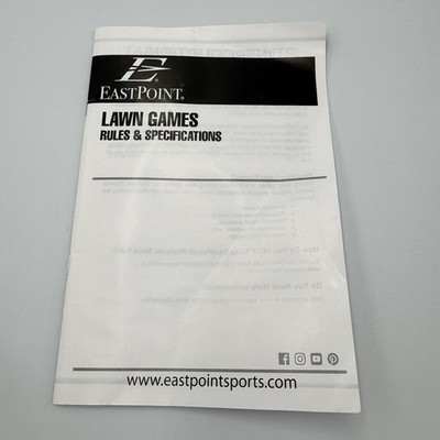 Eastpoint Lawn Games Rules & Specifications Disc Golf Pickleball Bocce Croquet