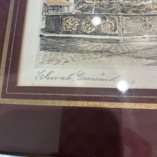 Original Rad. Colored Etching Adler Vintage Germany Paper Warped - Picture 4 of 16