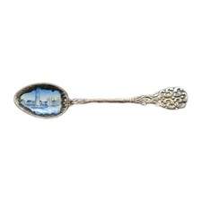 NICE GUILDED WITH ENAMELED BOWL CZECHOSLOVAKI...