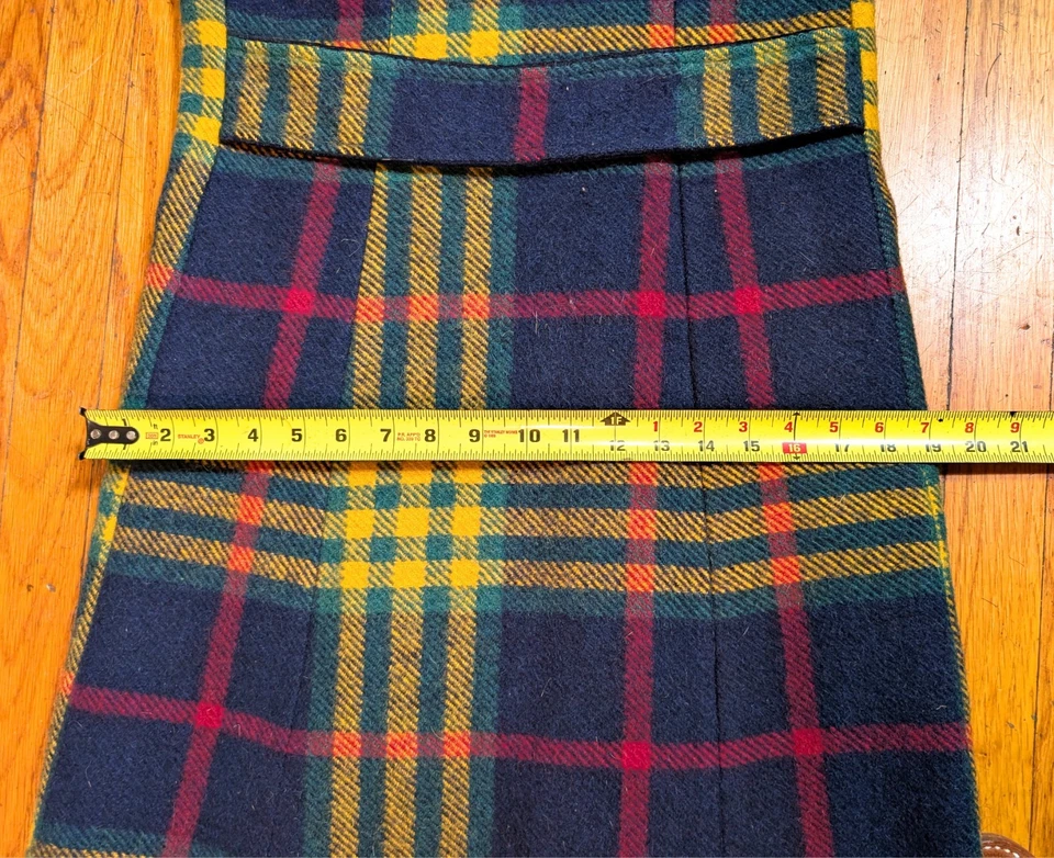 Maxi Abrigo Vintage Doble Pecho Azul Terciopelo Cuello Cuadros Años 70 Envío Gratis Foto 4 de 4