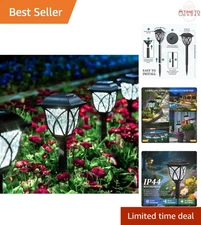 8 Pack Waterproof Solar Garden Lights LED Pathway Outdoor Yard Landscape Decor