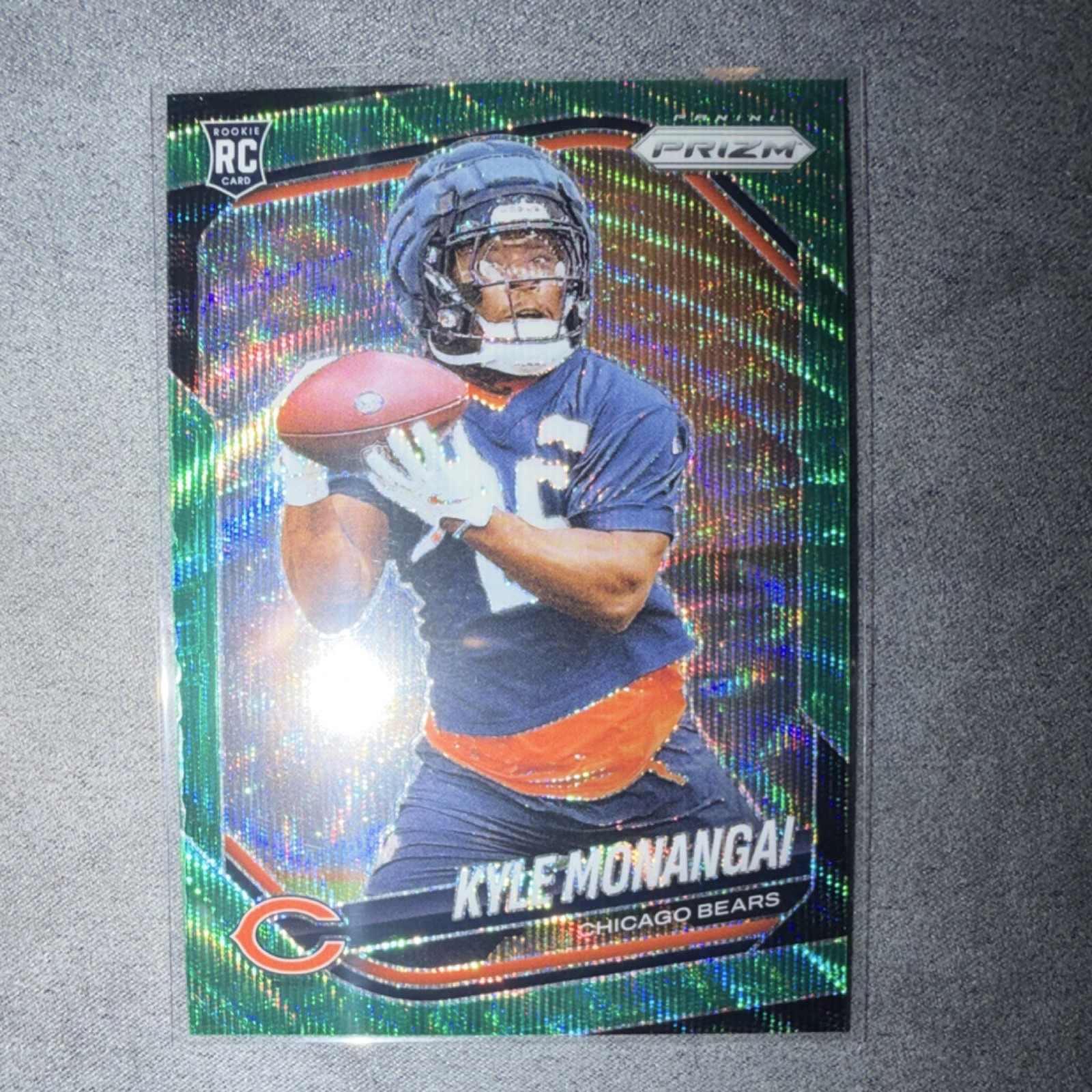 Panini Prizm Football 2025 Kyle Monangai Chicago Bears Green Wave Rookie #348