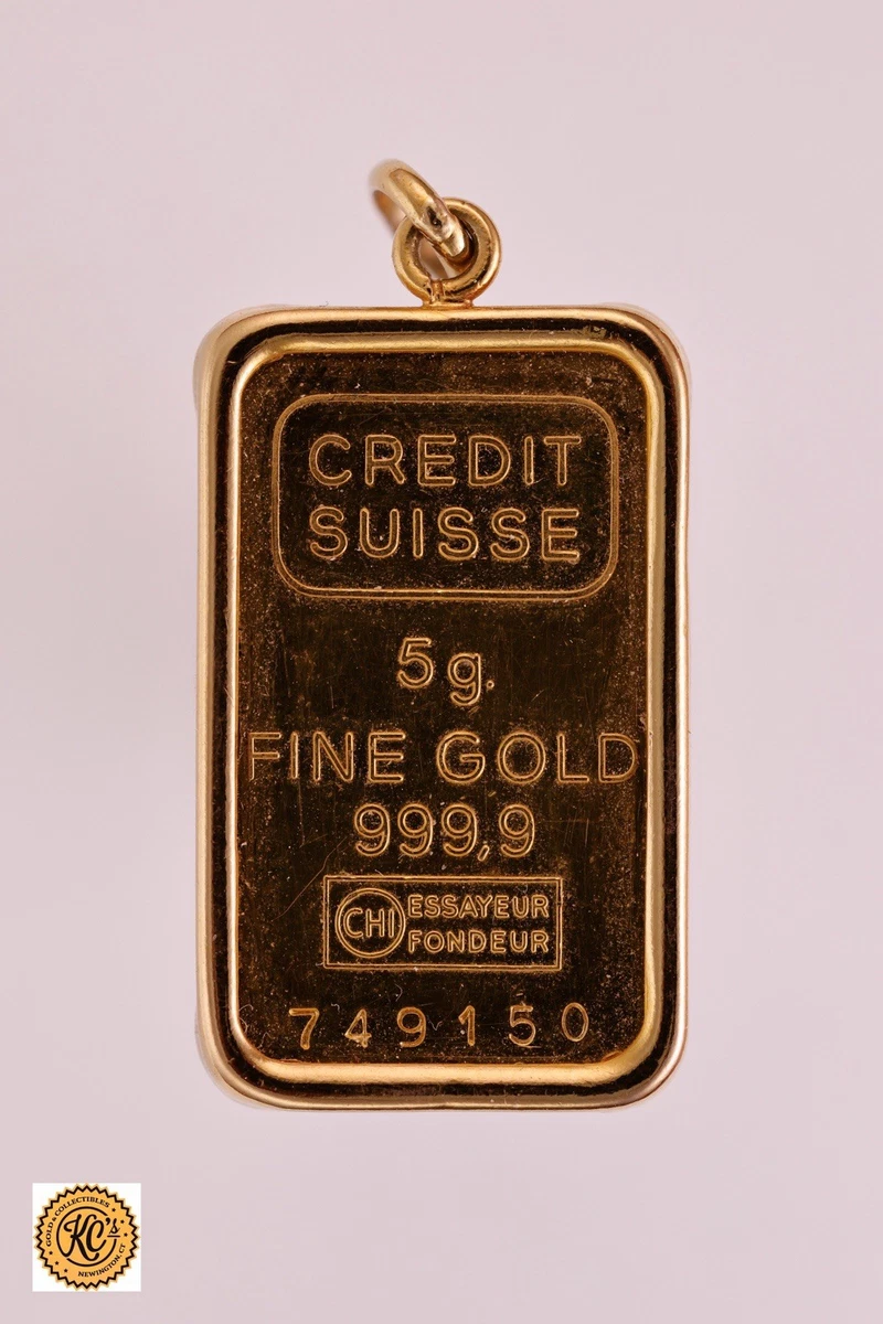 Credit Suisse Gold Bullion Bars and Rounds 5 g Precious Metal