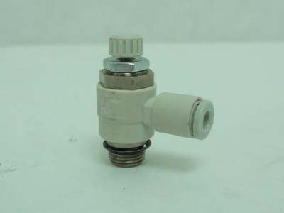 206959 New-No Box; SMC AS2201F-U01-04 Elbow Speed Ctrl Valve 5/32'' Tube 1/8 NPT