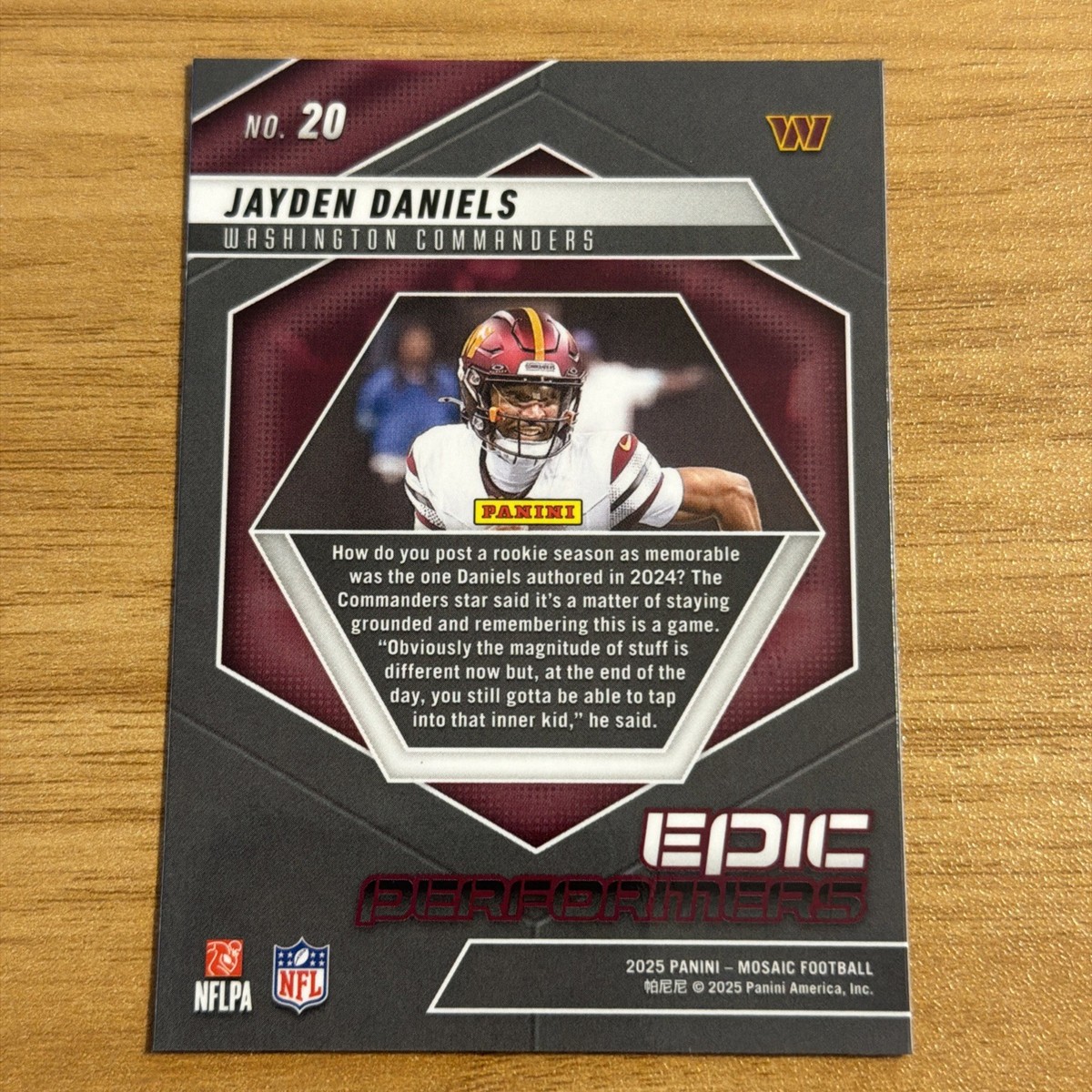 2025 Mosaic Jayden Daniels Epic Performers #20 | eBay