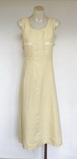MCGEE Vintage Kerry Mcgee Pastal Lemon Linen Button Up A-Line Dress SZ 12