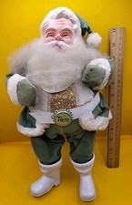 Figura de Papá Noel Harold Gale TEEM verde soda vintage de Navidad de los años 50 14" ¡Rara!
