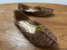 Spot On Flats Traditional Indian/Pakistani Punjabi Juttis Women s Size 5