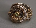 Dream Echo Of Dreamer Dragon Sterling Silver / Bronze Peridot Ring — photo 1