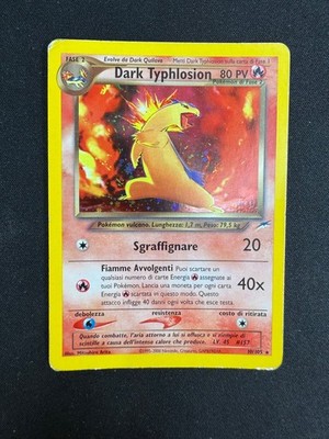 Pokemon Dark Typhlosion 10/105 Neo Destiny Rare Holo Unlimited Wizards ITA
