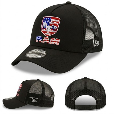 RAM Logo V1 New Era 9FORTY July 4th Embroidered Trucker Hat Patriotic Cap