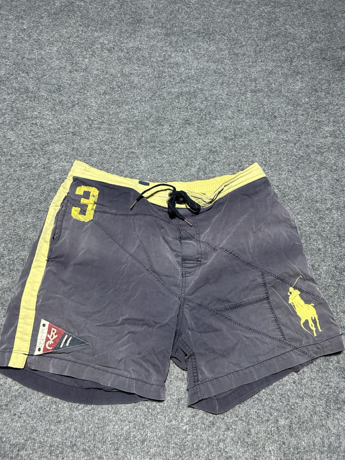 Polo Ralph Lauren Swim Trunks Mens L Big Pony Mesh Lined Board Shorts Swimwear