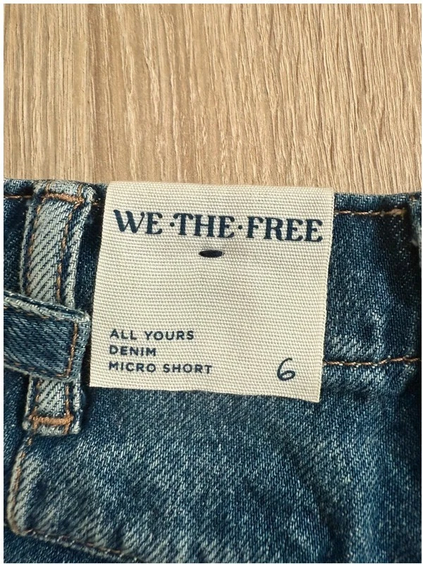 Free People UK 10 We The Free All Yours Denim Micro Shorts Blue - Image 2 of 4