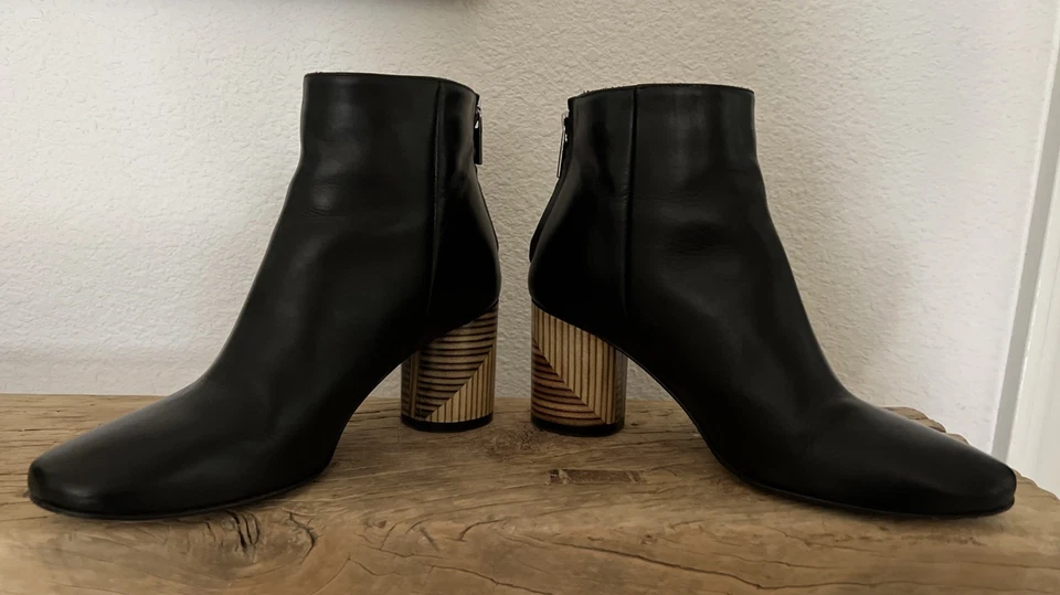 Taryn Rose Collection Made In Italy Black Leather Boots - Image 2 of 4