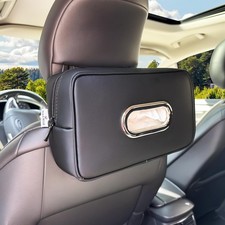 Upgraded Large Car Tissue Holder Premium PU Leather Tissues Box Cover Backseat