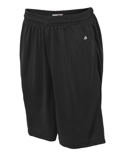 Badger Men B-core 10" Shorts With Pockets Performance Fabric 4119 Black 3XL - Picture 2 of 3