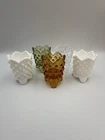 Lot of 5 Vintage Fenton Glass Colonial Hobnail Toothpick Holder