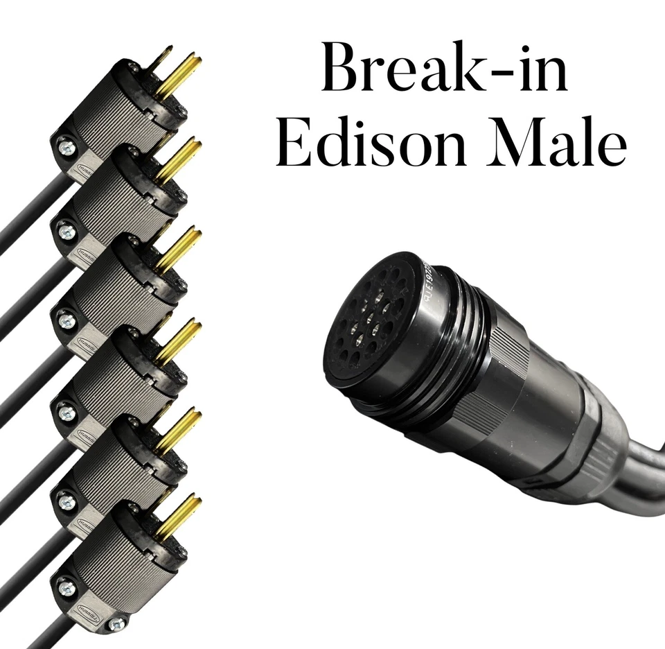 Socapex Power Break-in Cable 19 Pin Female To 6 Edison Male 6ft Breakin Hubbell - Image 2 of 4
