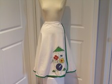 Vintage 1970's Wrap Style Skirt w/Flowers                       