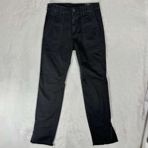 VINCE High Rise Military Straight Jeans Size 27 Ankle Zip Twill Utility ...