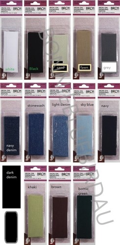 Iron On Mending Patch Mender, All Colours, Mend, Repair Birch Patches - Picture 24 of 29