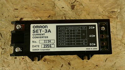 Omron SET-3A Current Converter 1-80 Amp.     4B