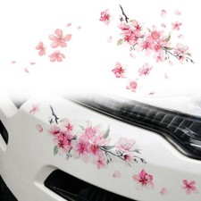 Pink Blossom Cherry Vinyl Sticker Car Windshield Bumper Decal Sticker Universal 