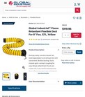 Global inductrial 8 duct hose new sealed #292602