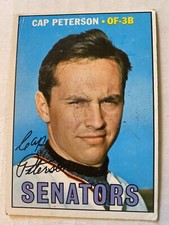 1967 Topps Cap Peterson Washington Senators  #387