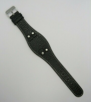 SO-1893 original Ersatzband Uhrenarmband Lederarmband Leder  schwarz