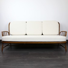 Ivory Boucle Replacement Cushions for Ercol 766 Jubilee 3 Seater Sofa.