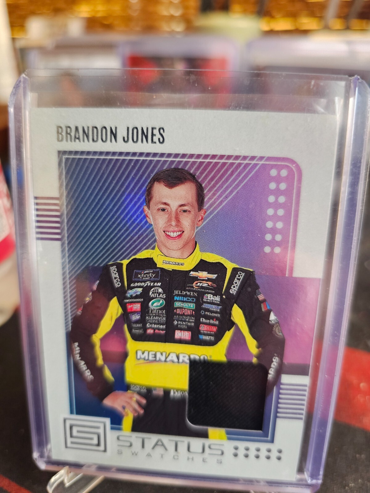 FILA 2023 Panini Chronicles Status Racing Brandon Jones #SS BJ Status Swatches