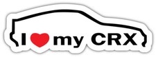 I Love My Crx Slogan Sticker Car Bumper Decal - 3 5 6 Or 8