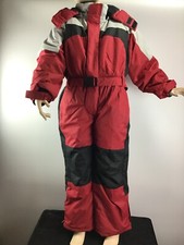 Skianzug,Mädchen,Einteiler,98/104,110/116,122/128,134/140,rot,Kapuze,Fleece