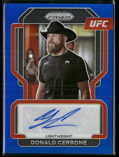 2022 Panini UFC DONALD CERRONE Blue Prizm Auto /49 #SG-DCR U103