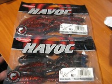 2 Packs Havoc 5" Wide Load Soft Plastic Fishing Baits Vampire Orange Fleck
