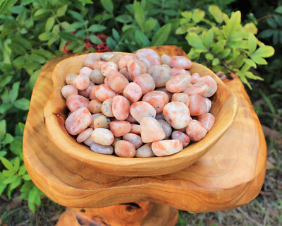 8 oz Sunstone Tumbled Stones: 'A' Grade Natural Polished Crystals 1/2 lb