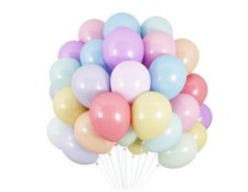 120pcs Pastel Balloons Assorted Colors 12 Inches Multicolor Balloons