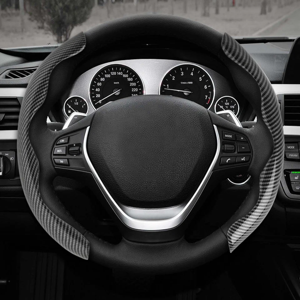 For Holden Commodore VE VF Carbon Fiber Steering Wheel Booster Cover Non-Slip AU - image 2 of 4