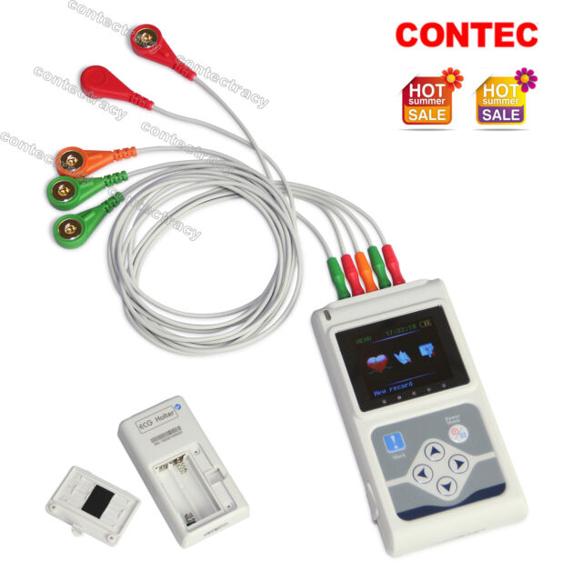 CE 3 Channels EKG Holter Monitor System 24 hour ECG Record Analyzer Software,FDA