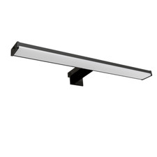Lampada da bagno led da parete 8W 4000K luce neutra nera IP44 40centimetri