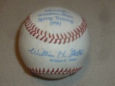 VINTAGE MICROSOFT WINDOWS TEAM SPRING TRAINING 1990 BASEBALL BILL GATES SOUVENIR