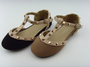 t strap studded flats