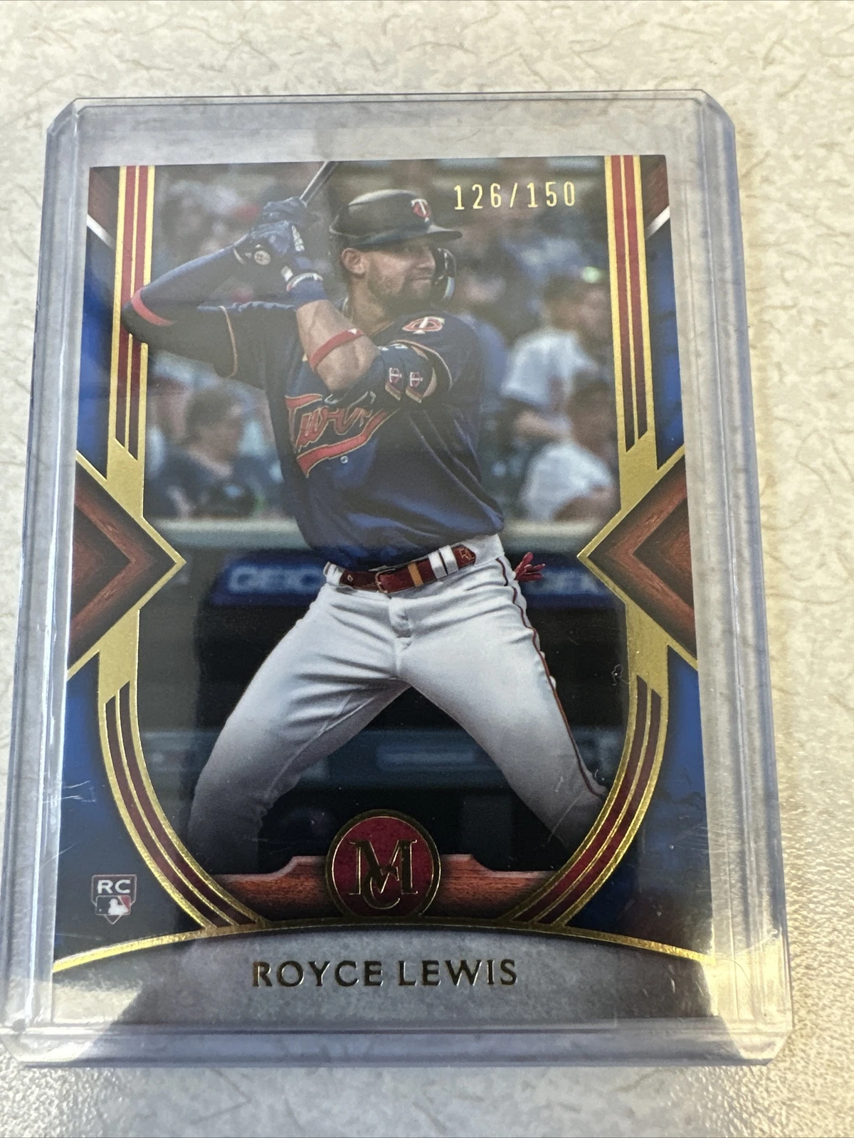 ROYCE LEWIS 2022 TOPPS MUSEUM COLLECTION RC SAPPHIRE #14 MINNESOTA TWINS 126/150