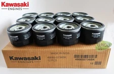 *NOT AFTERMARKET* 12 GENUINE KAWASAKI OIL FILTERS 49065-0736 REPL 49065-0721