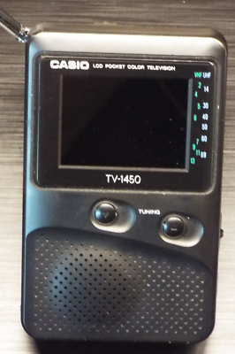 CASIO TV-1450B LCD Pocket VHF/UHF vintage color Television NTSC | eBay