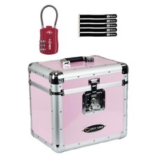 Odyssey KLP1PINK Pink Utility Hard Travel Case for 70 12" LP Vinyl Records w ...