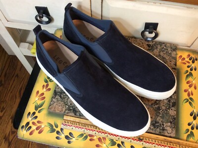 men's legero slip on shoes Black Suede Size 42- US Size 8.5 