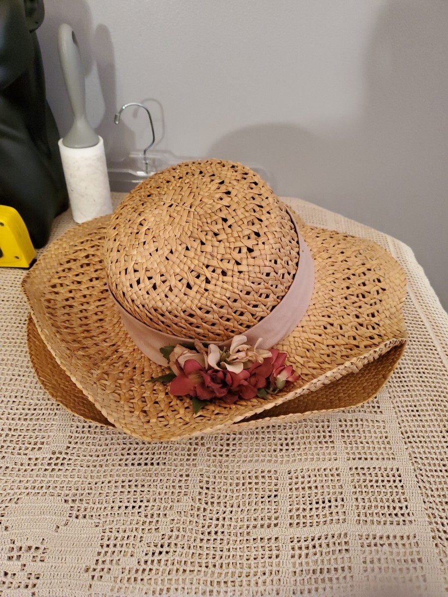 Elegant Summer Beach Wide Brim Straw Hat Set 1 Flower Three  display picture 2