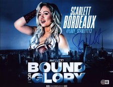 Scarlett Bordeaux Signed 11x14 Photo BAS COA WWE NXT Impact Lucha Libre AAA 681